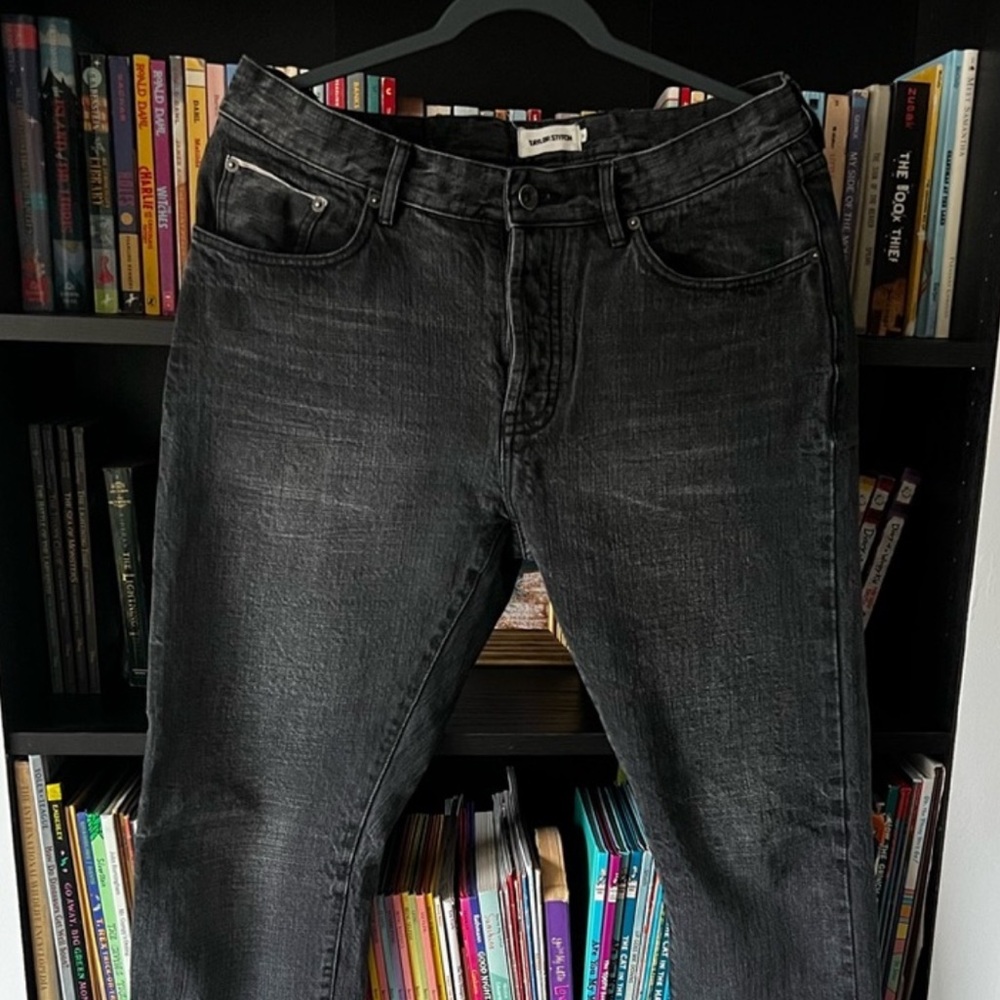 Taylor Stitch 3-month wash slim jeans 33 waist black/gray